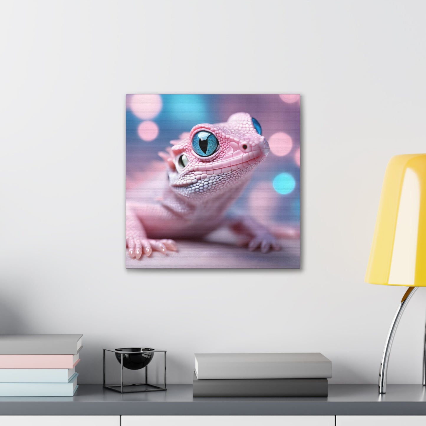 Pink Lizard - Canvas Stretched, 0.75"