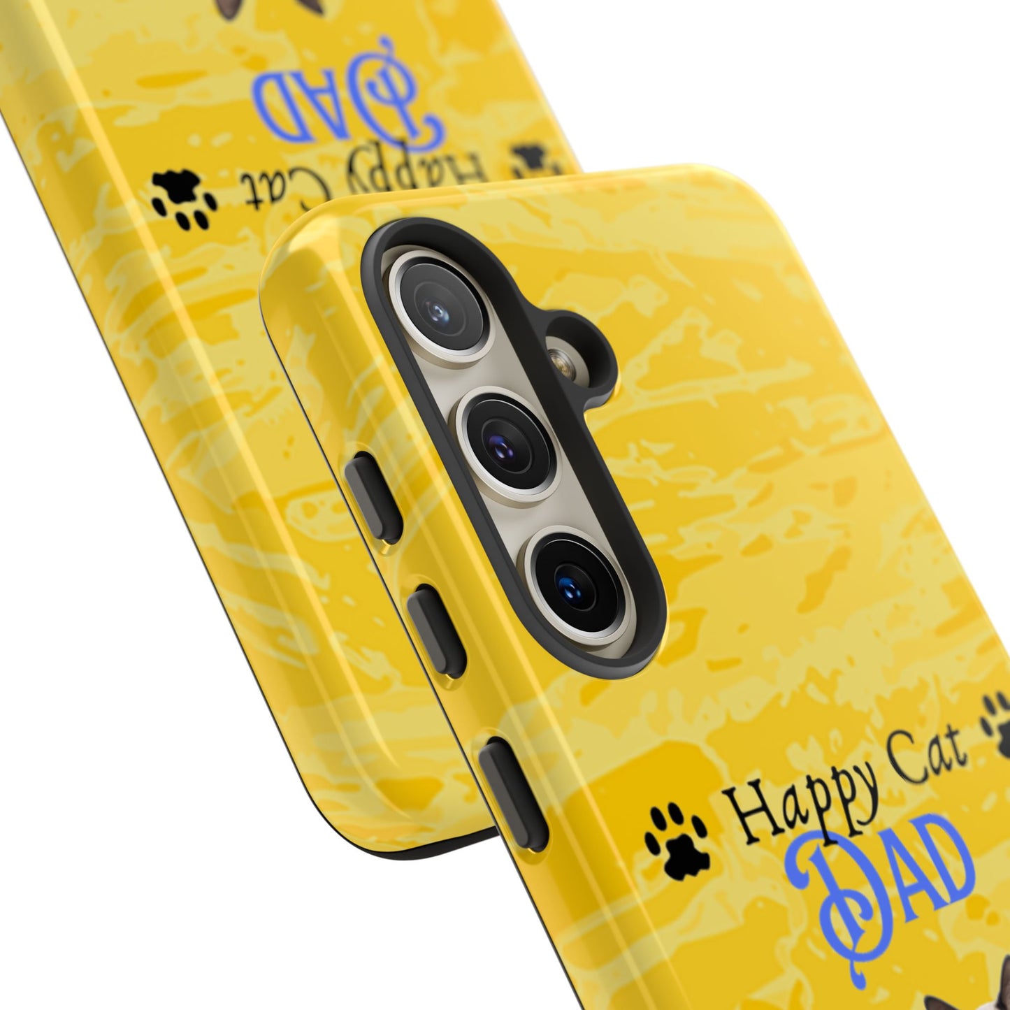 Happy Cat Dad - Personalized - Whimsical Phone Cases - Father's Day