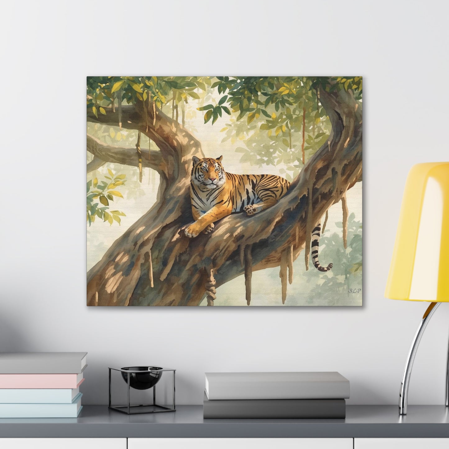 Tiger Lounging - Canvas Stretched, 0.75" - 2026 Wall Art - Animals