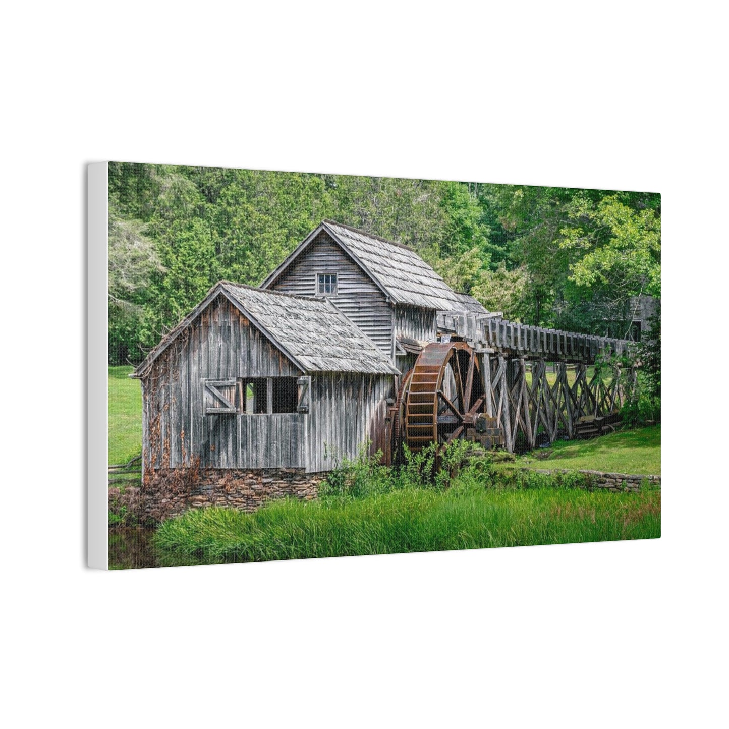 Water Wheel - Canvas Stretched, 0.75"