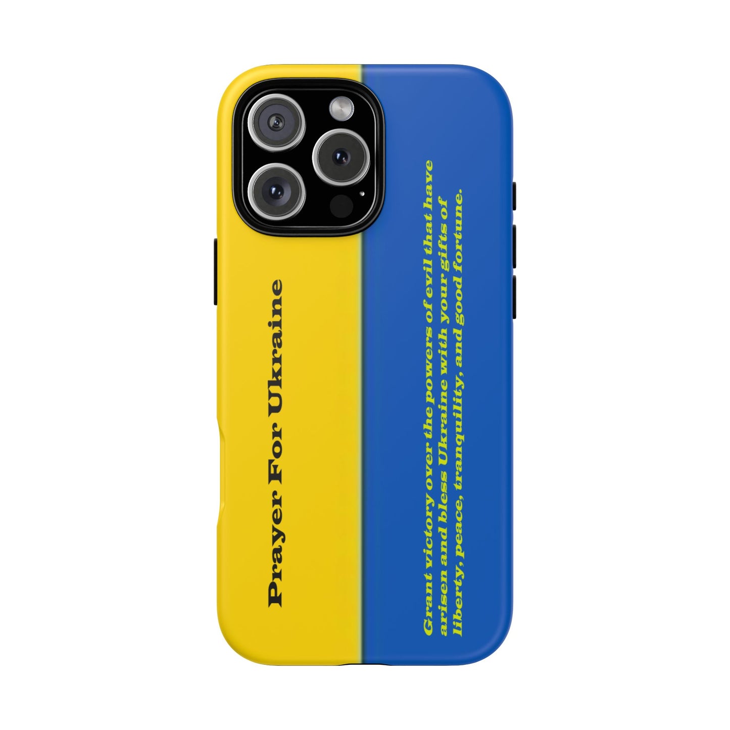 Flag of Ukraine with Prayer - Flag Phone Cases