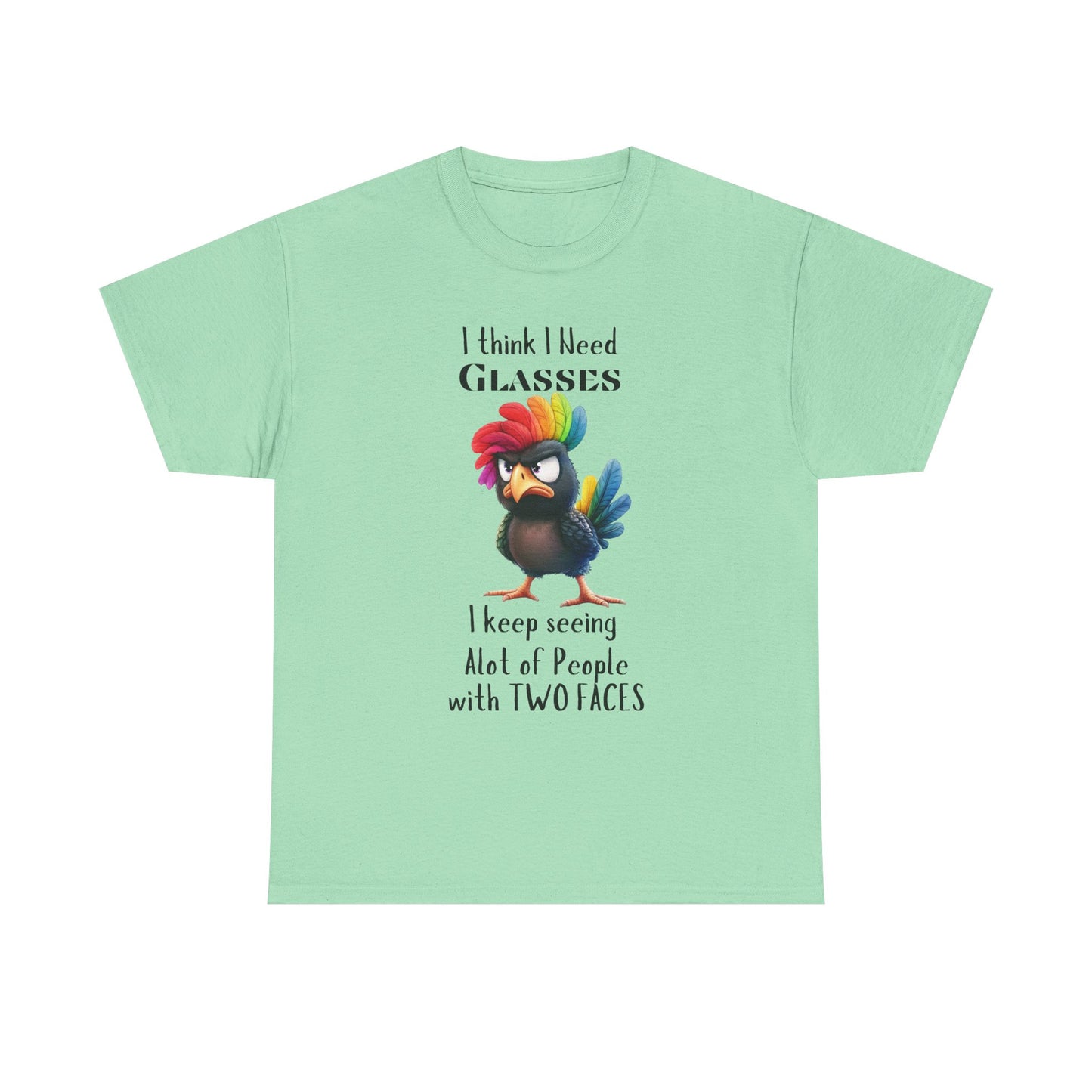 Two Faces - Funny Unisex Heavy Cotton T-shirt