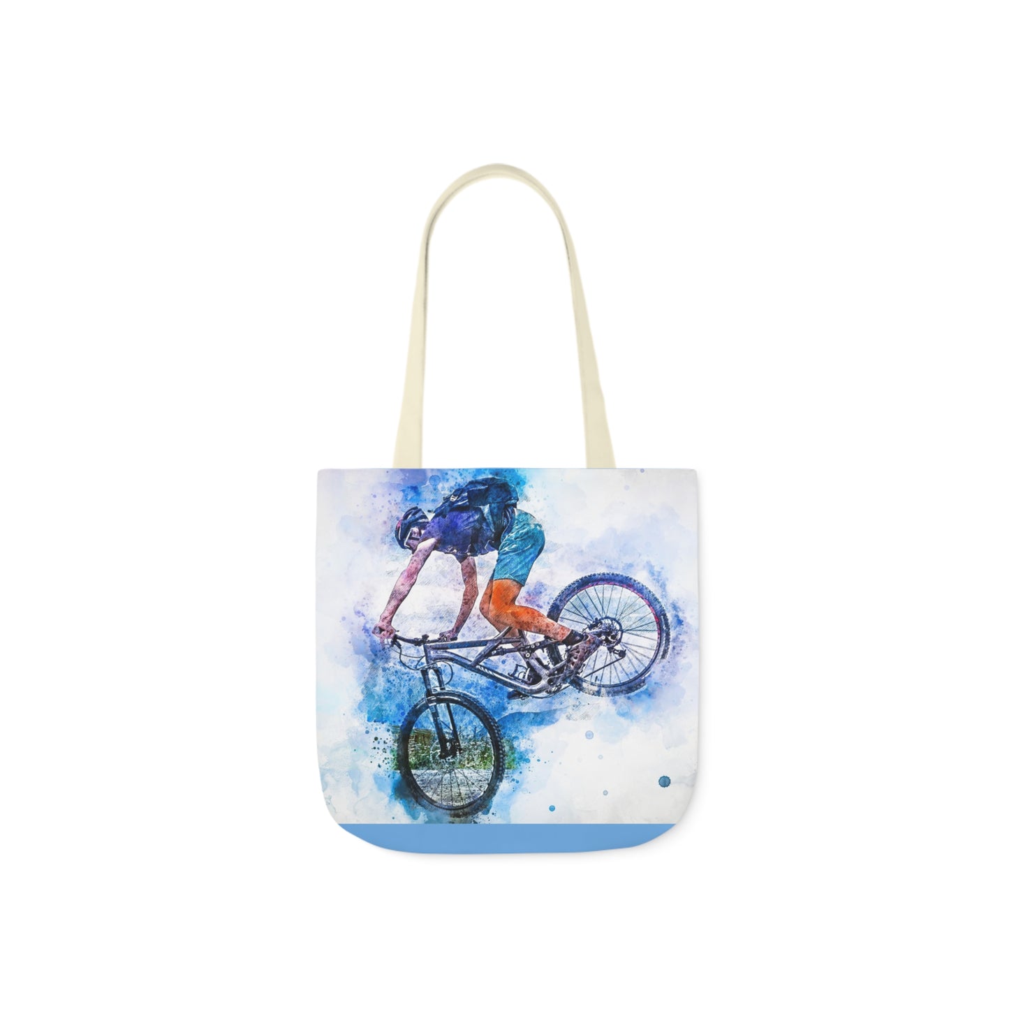 Mountain Bike - Canvas Tote Bag, 5-Color Straps