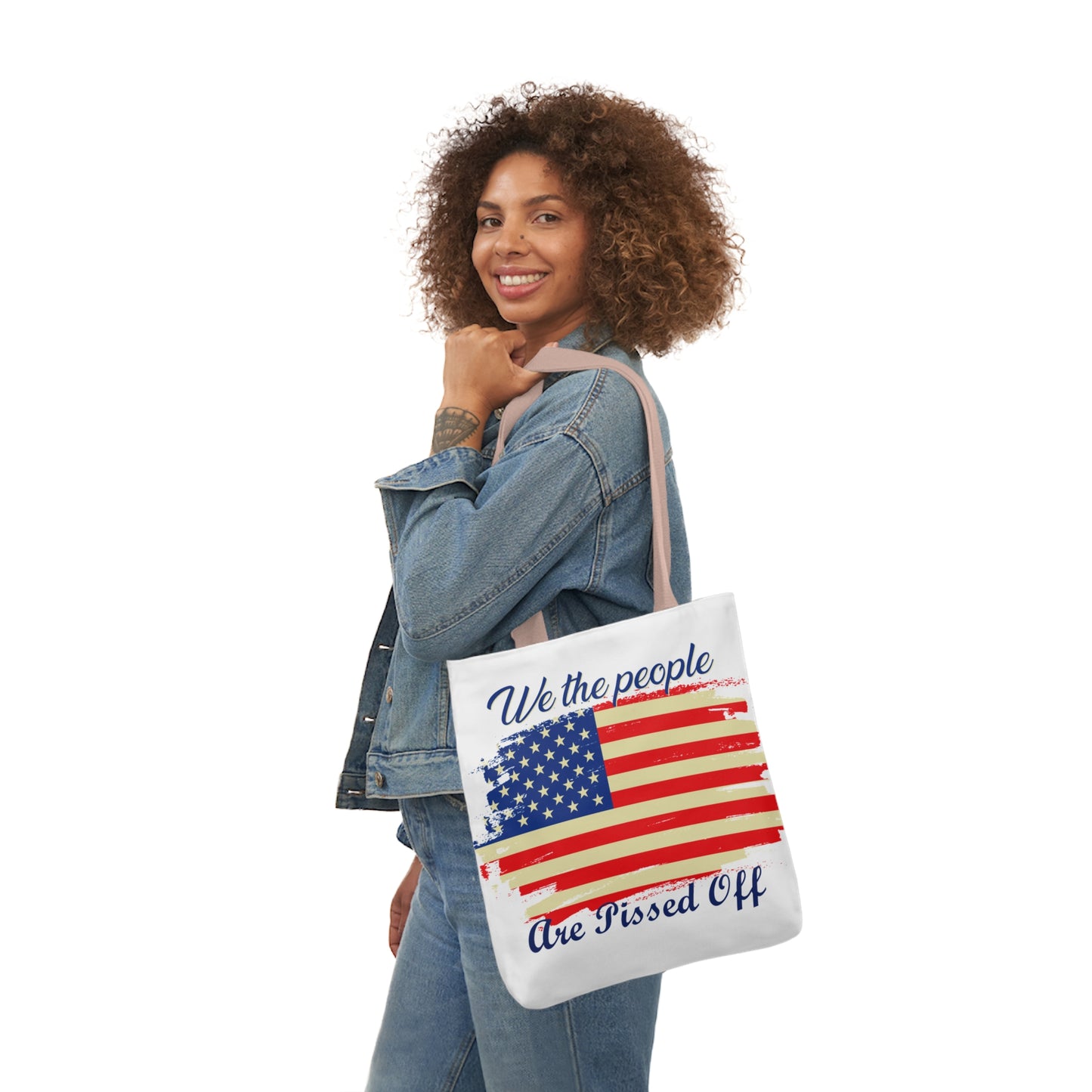 We the People - Canvas Tote Bag, 5-Color Straps - Veterans - Patriotic