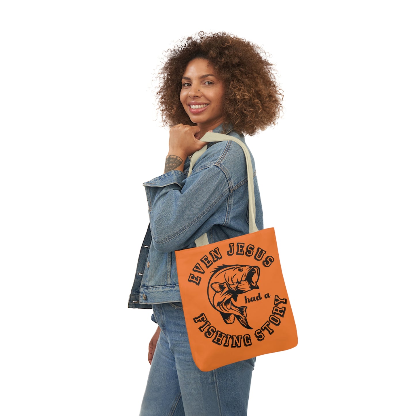 Fishing - Canvas Tote Bag, 5-Color Straps