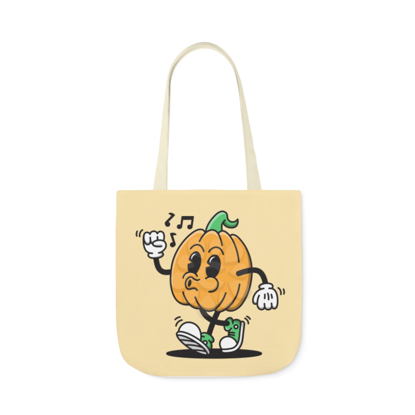 Happy Pumpkin - Canvas Tote Bag, 5-Color Straps - Halloween