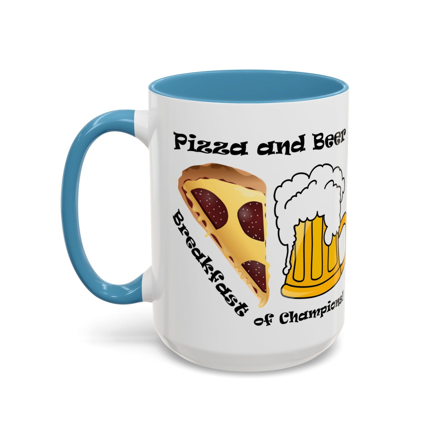 Pizza and Beer - Accent Coffee Mug (11, 15oz)