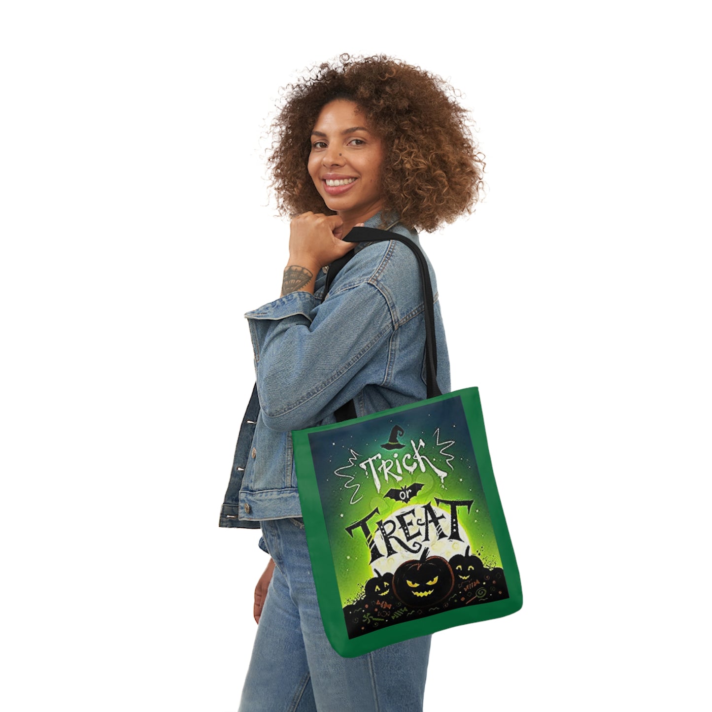 Trick or Treat - Canvas Tote Bag, 5-Color Straps - Halloween