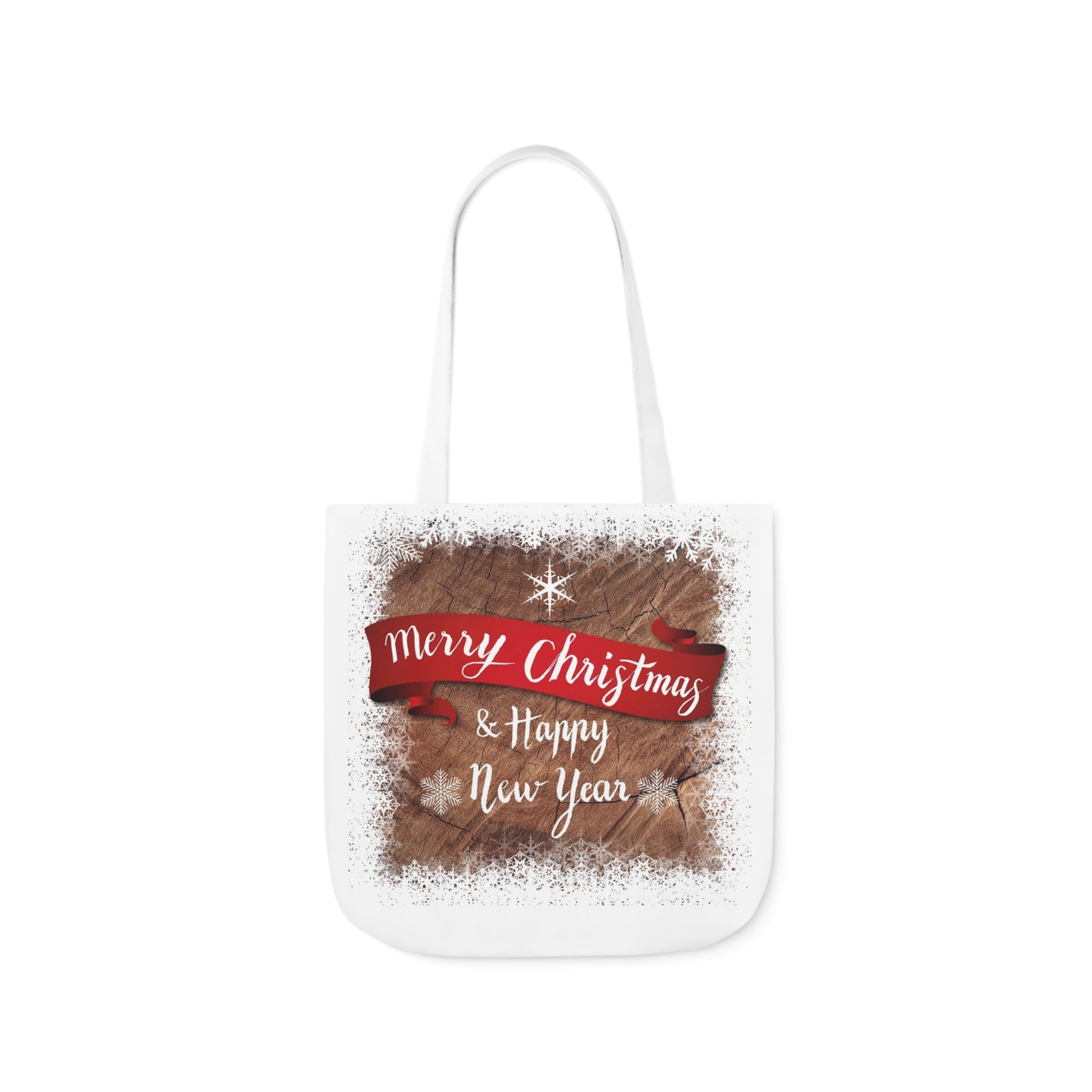 Merry Christmas -Canvas Tote Bag, 5-Color Straps - Christmas