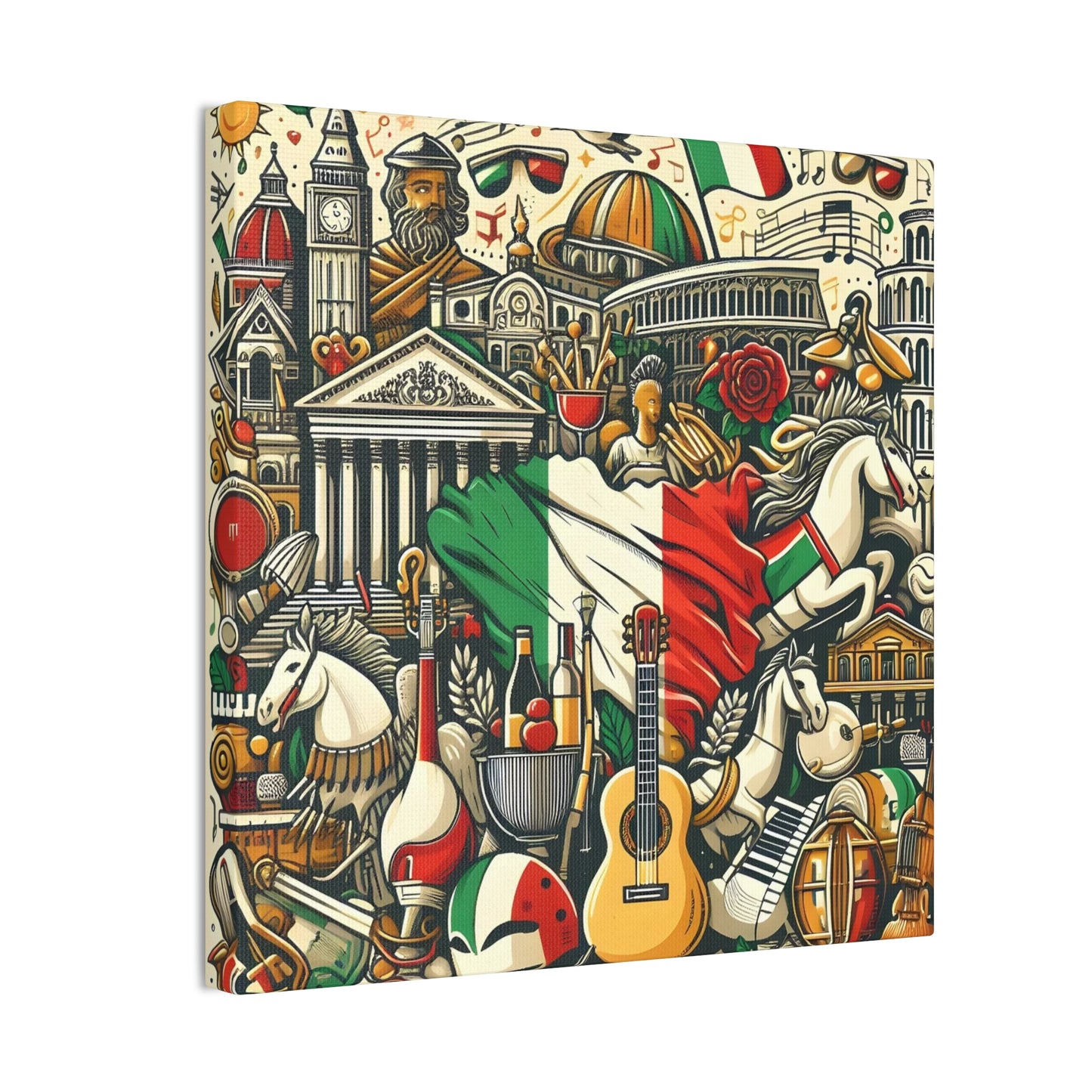 Italian Mural - Canvas Stretched, 0.75"