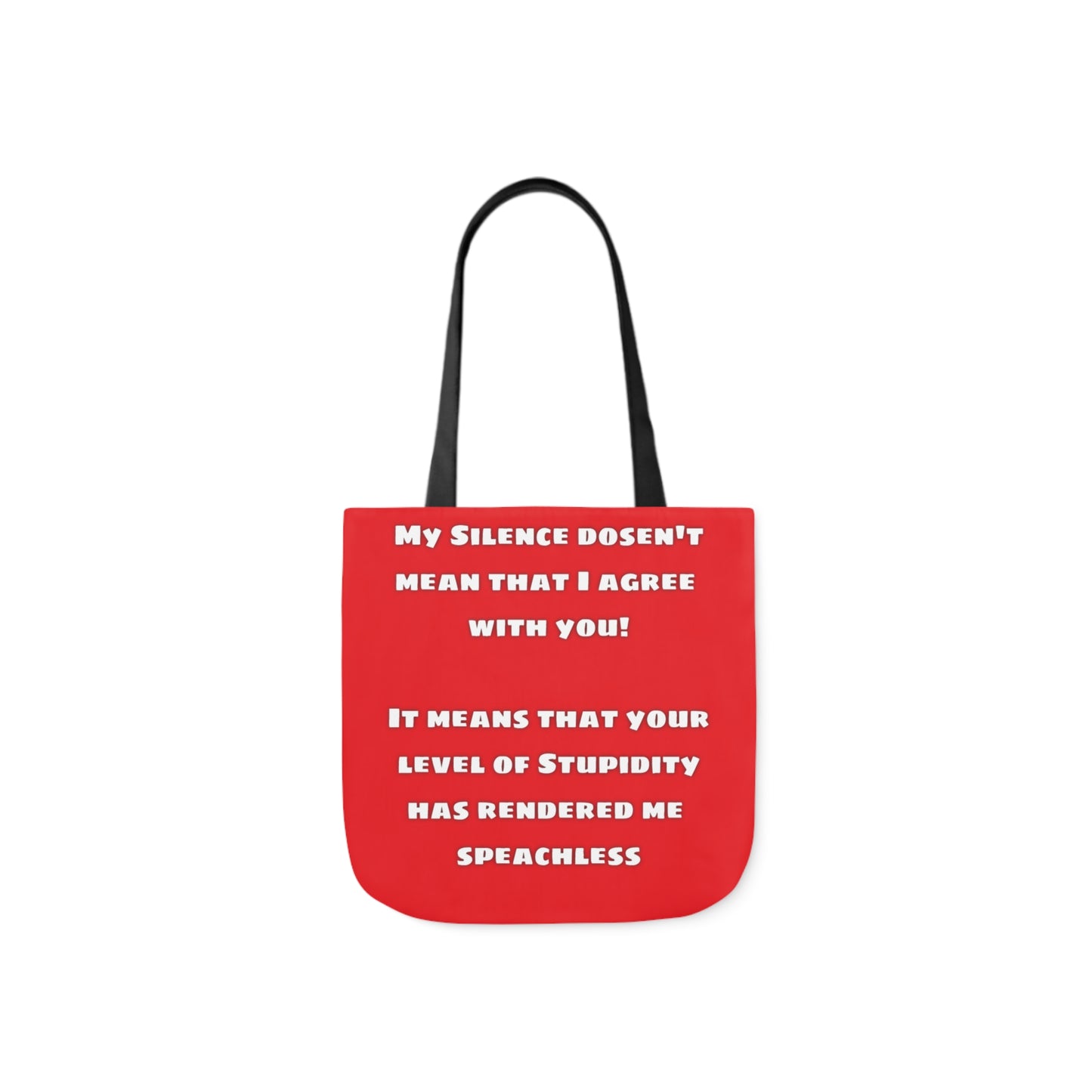 My Silence - Canvas Tote Bag, 5-Color Straps