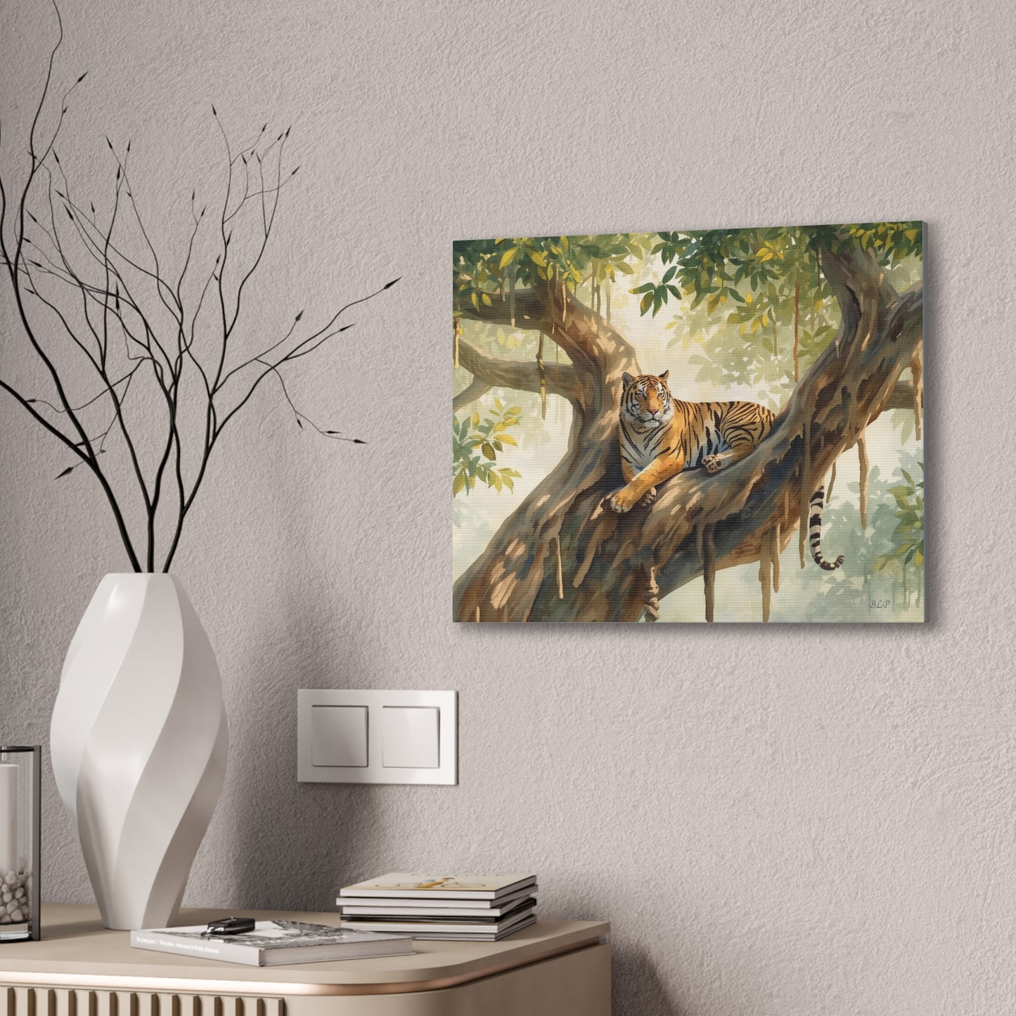 Lounging tiger - Canvas Stretched, 0.75" - 2026 Wall Art - Animals