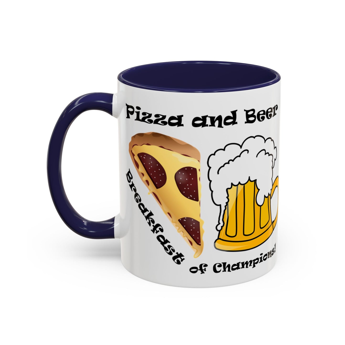 Pizza and Beer - Accent Coffee Mug (11, 15oz)