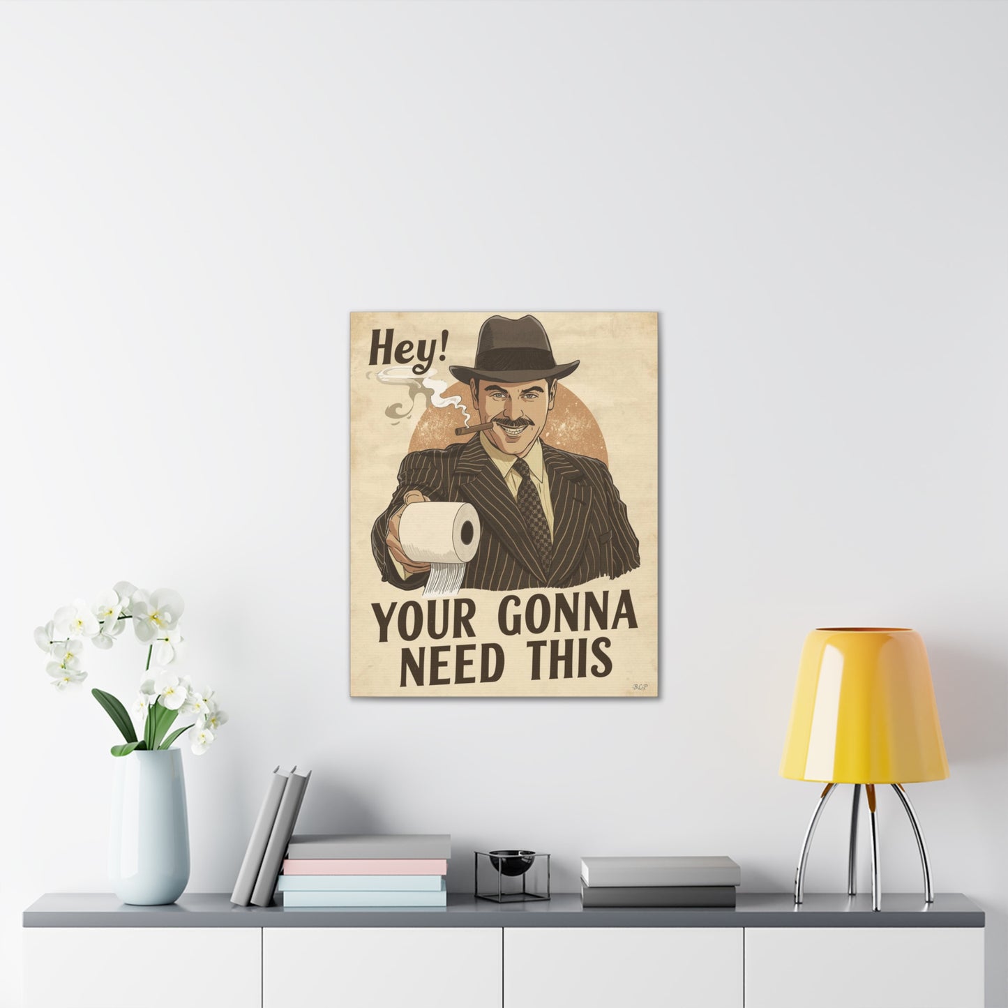 Gangster - Canvas Stretched, 0.75" - 2026 Wall Art - Bathroom Humor