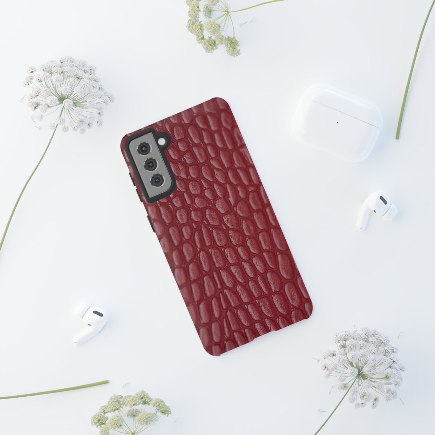 Red Leather - Tough Cases - Whimsical Phone Cases