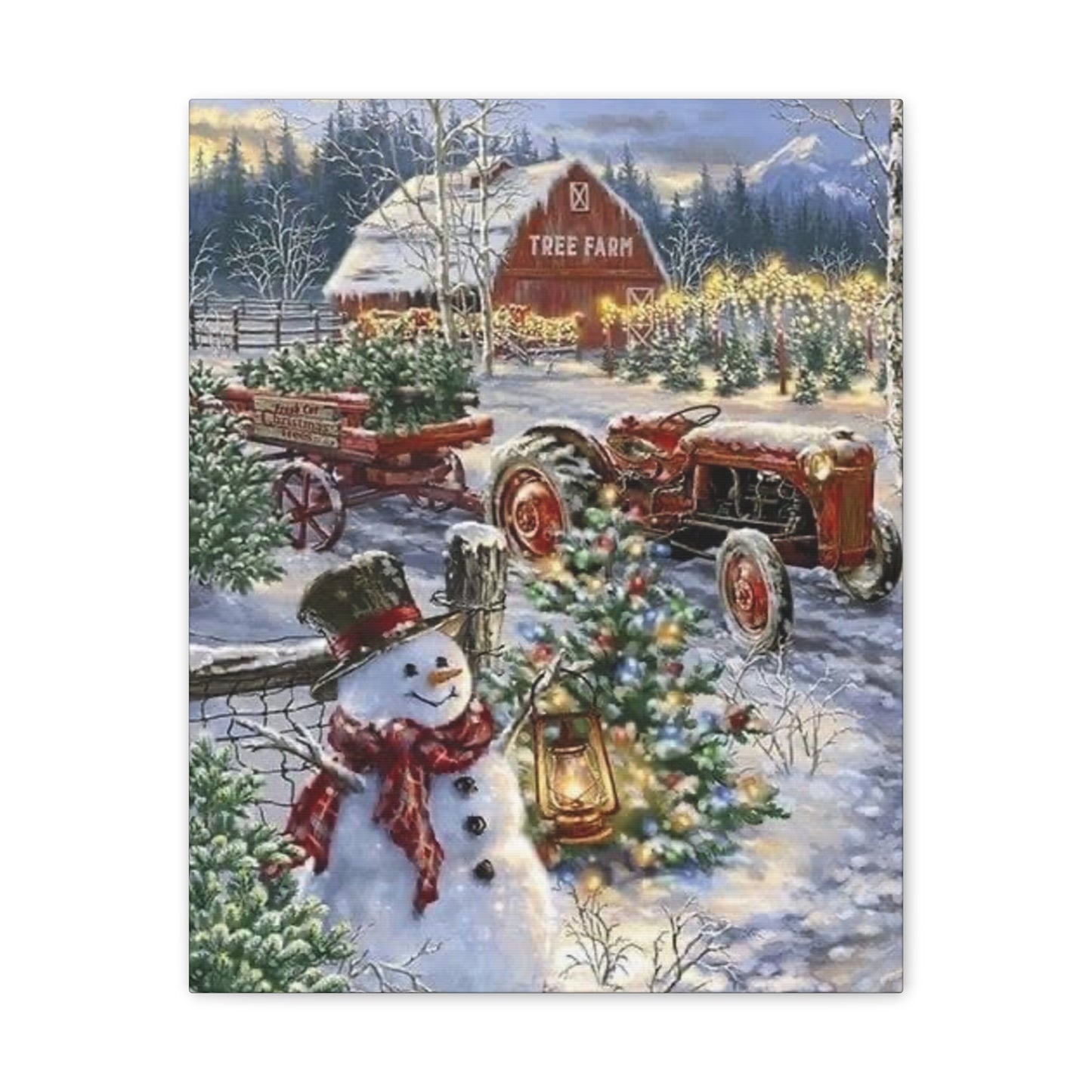 On the Farm - Canvas Stretched, 0.75" Christmas