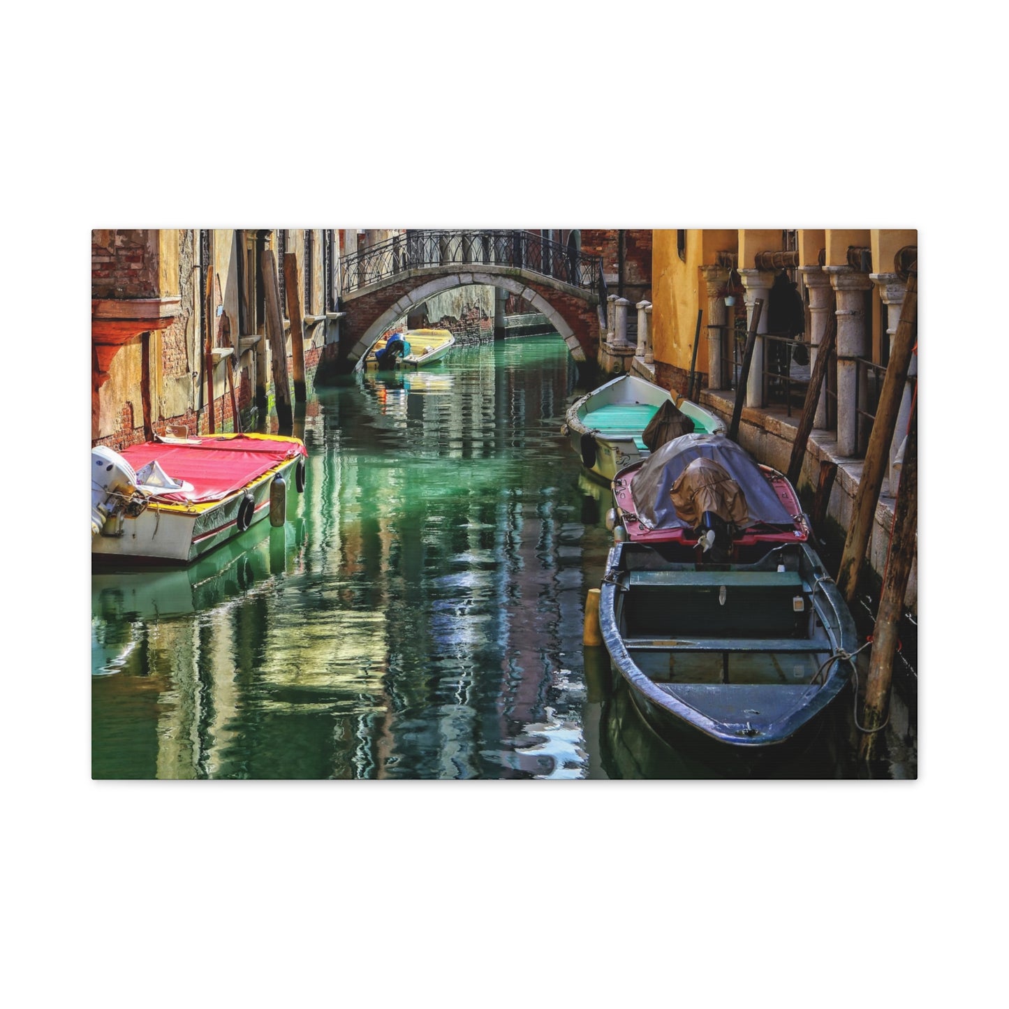 a-Venice Canal 1 - Canvas Stretched, 0.75"