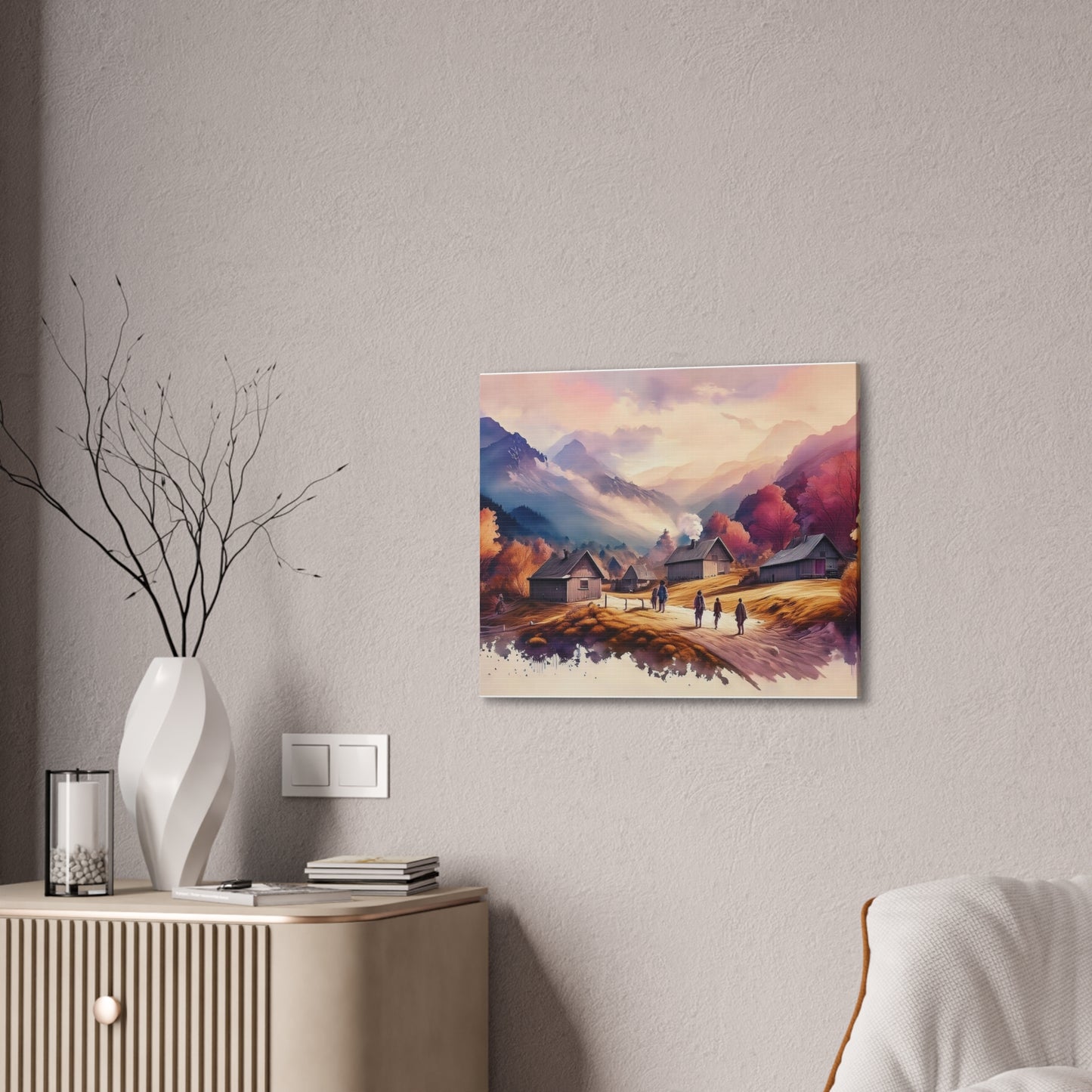 Village - Canvas Stretched, 0.75"