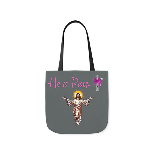 He is Risen - Canvas Tote Bag, 5-Color Straps - Easter - Religious