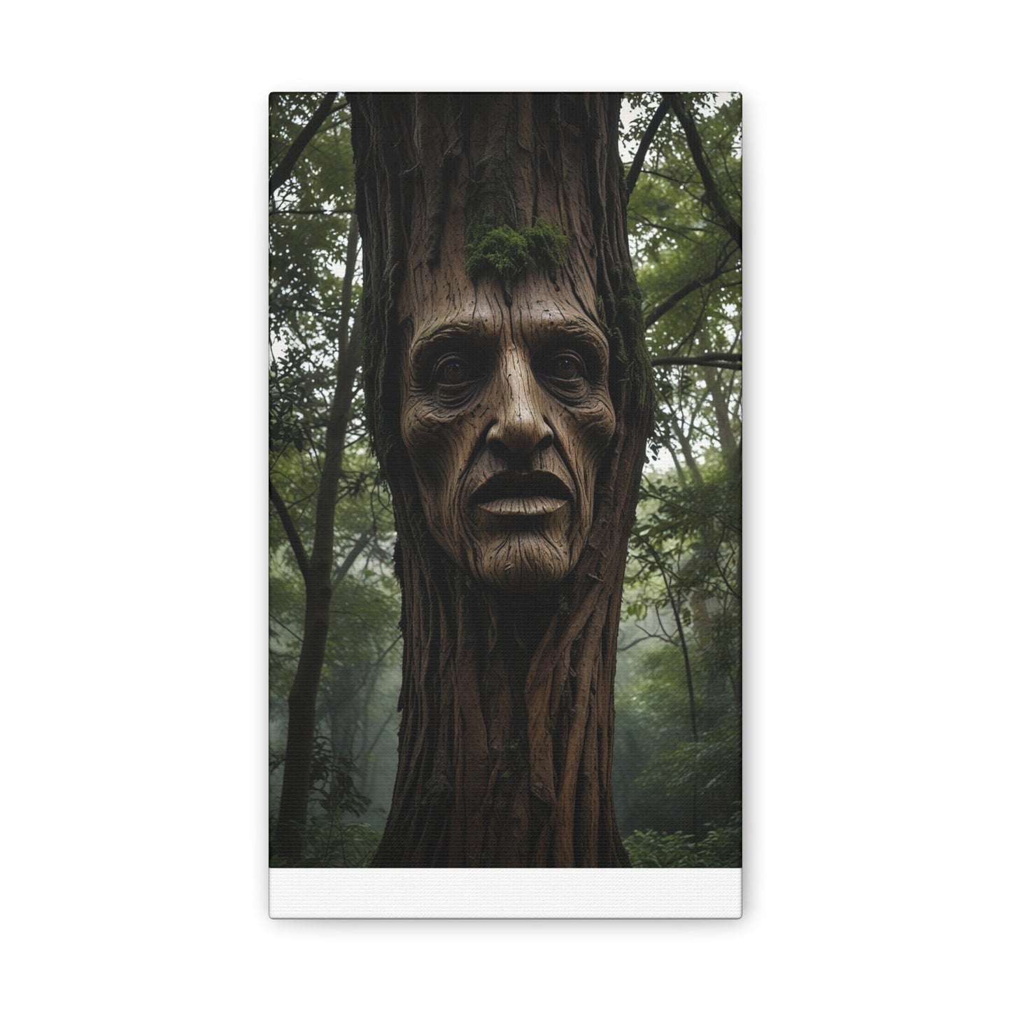 Face in the tree - Canvas Stretched, 0.75"