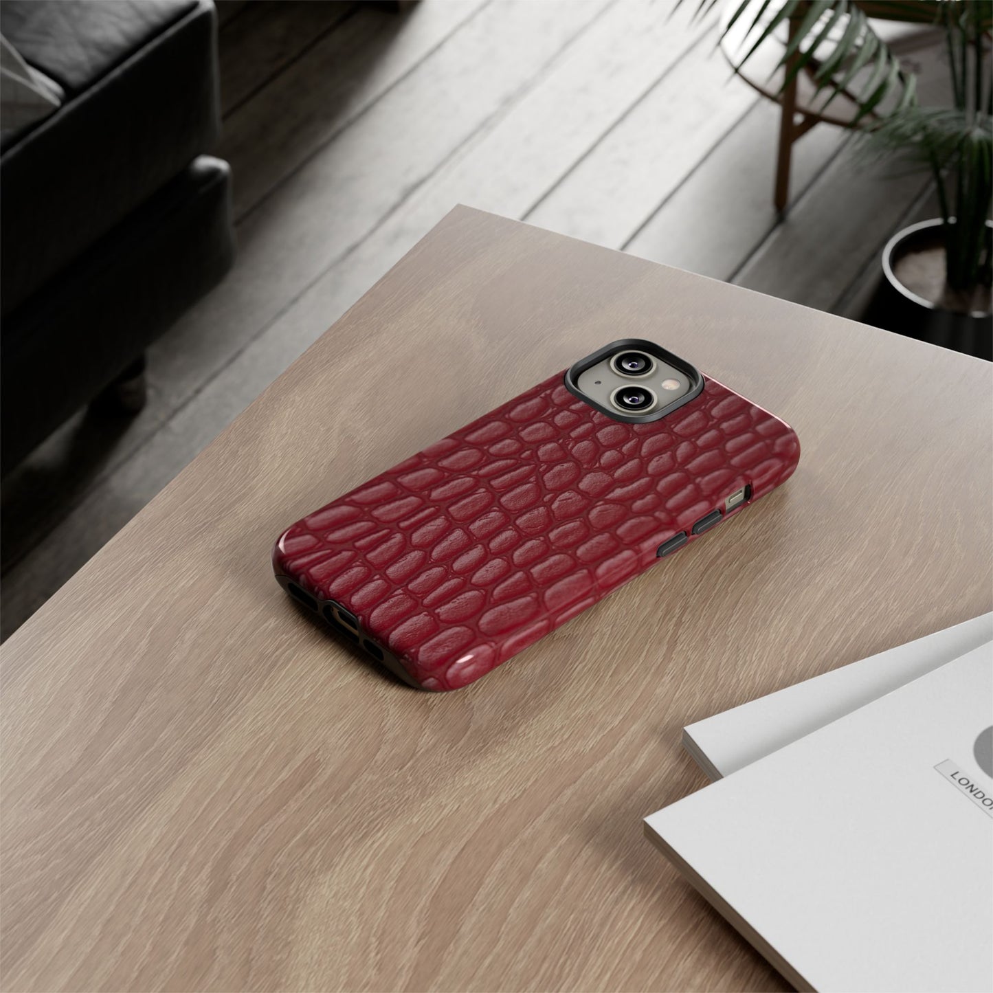 Red Leather - Tough Cases - Whimsical Phone Cases