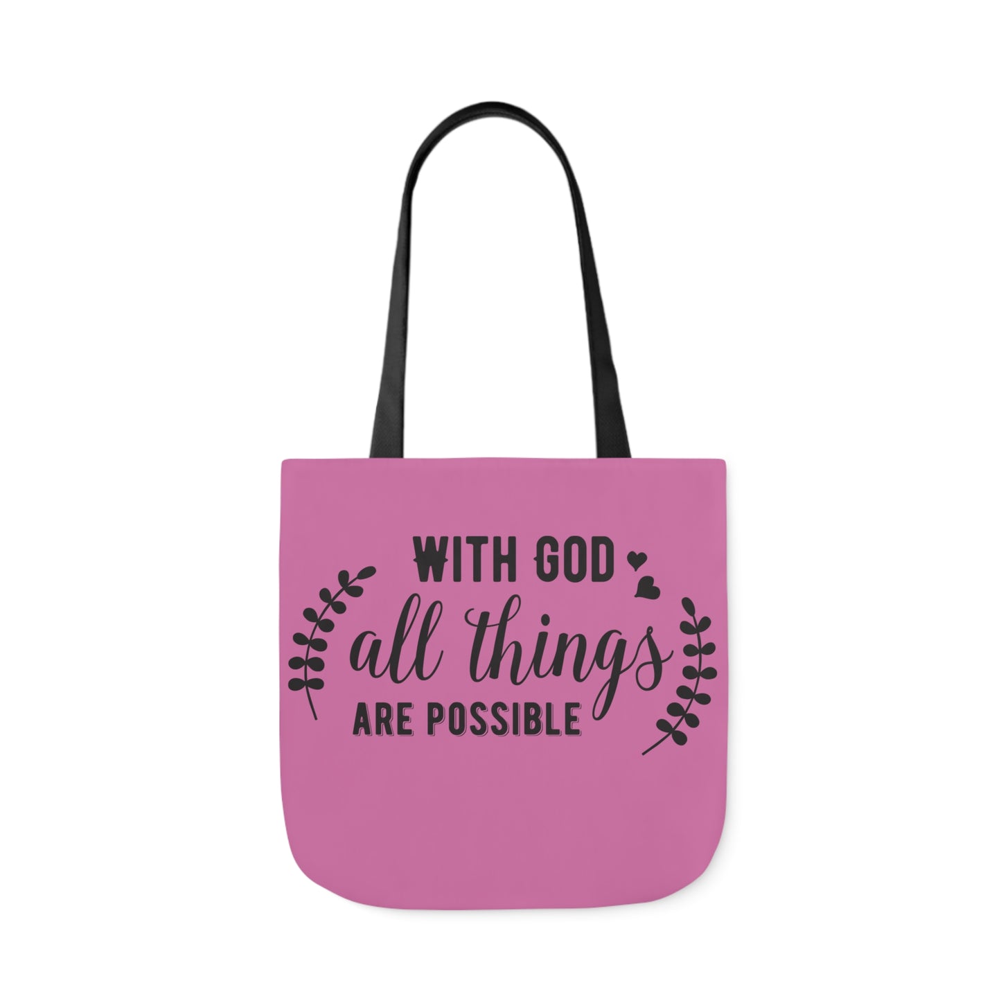 With God - Canvas Tote Bag, 5-Color Straps