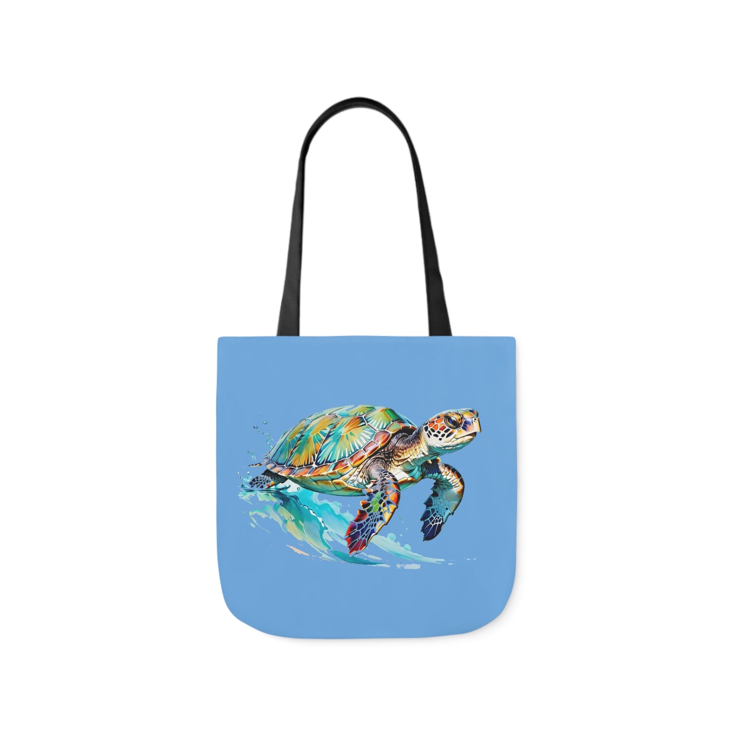 Turtle - Canvas Tote Bag, 5-Color Straps