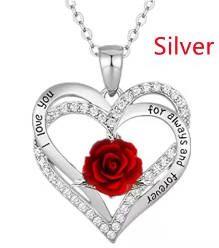 Fashion Rose Flower Pendant - Mother's Day - Necklace - Jewelry