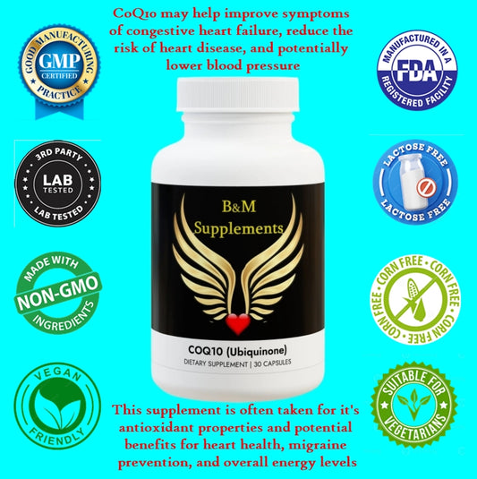CoQ10 (Ubiquinone) Supplement (30 Count)